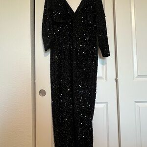 Elegant Black Sequin Dress